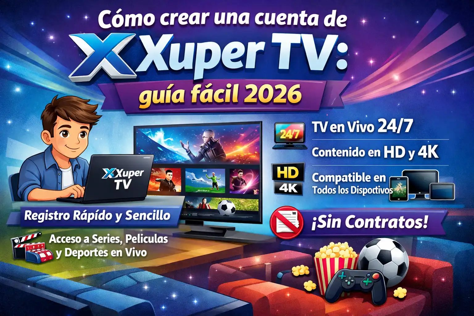 Cómo crear una cuenta de Xuper TV