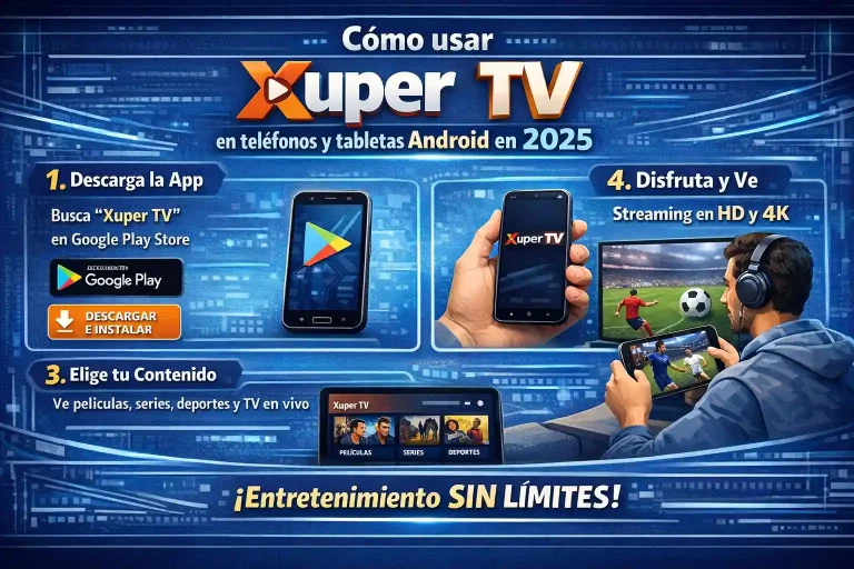 Cómo usar Xuper TV en teléfonos y tabletas Android en 2026 4 Cómo usar Xuper TV en teléfonos y tabletas Android en 2025